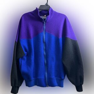 Vintage 90’s Malden Polar Fleece Jacket in Purple and Blue